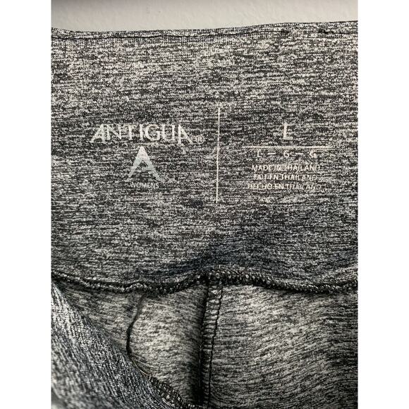 Antigua Backspin Women's large athletic Stretch Leggings Heather Gray - Picture 3 of 5